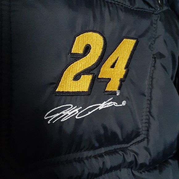 NASCAR Jeff Gordon Hendrick Motorsports Black Hooded Coat Jacket - SZ XXL - Picture 3 of 13